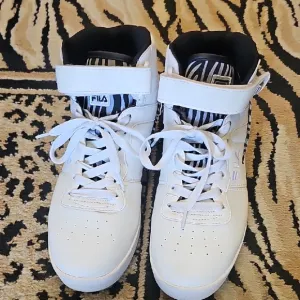 FILA, White, Black, High-Top, Sneakers, Zebra, Women's, Vintage, Casual, Street
