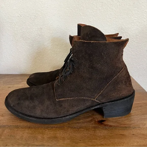 Fiorentini   Baker Brawn Suede Lace up Boots Size 10