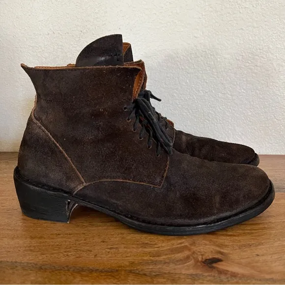 Fiorentini   Baker Brawn Suede Lace up Boots Size 10