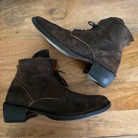 Fiorentini   Baker Brawn Suede Lace up Boots Size 10