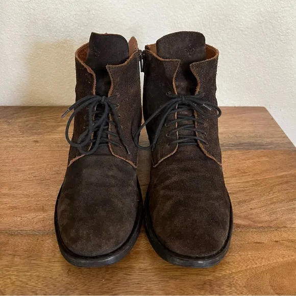 Fiorentini   Baker Brawn Suede Lace up Boots Size 10