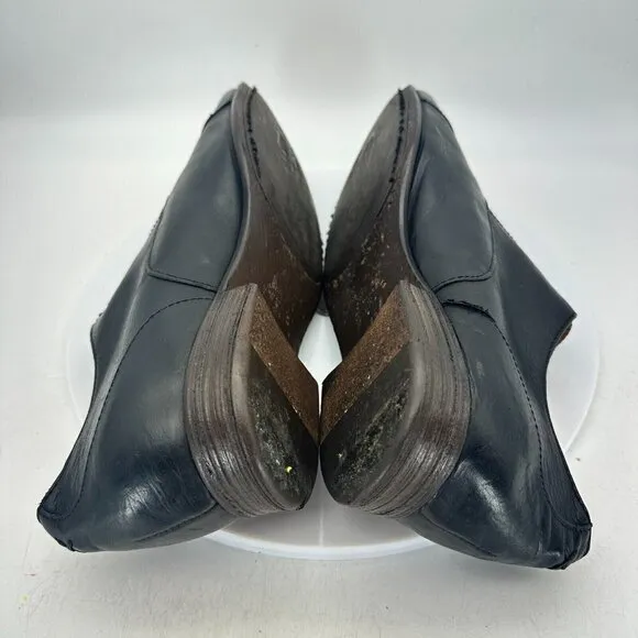 Fiorentini   Baker Men Size EU 43 US 10 Black Leather Cap Toe Oxford Dress Shoes