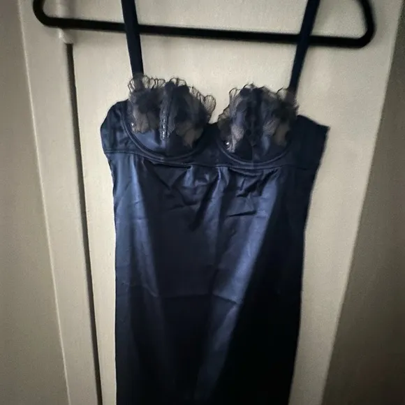 Fleur Du Mal Silk Slip Dress - Royal Blue - XS - Worn Once