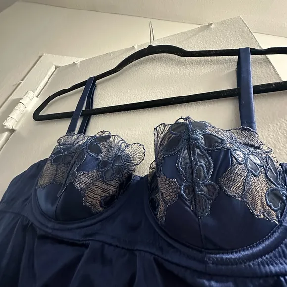 Fleur Du Mal Silk Slip Dress - Royal Blue - XS - Worn Once