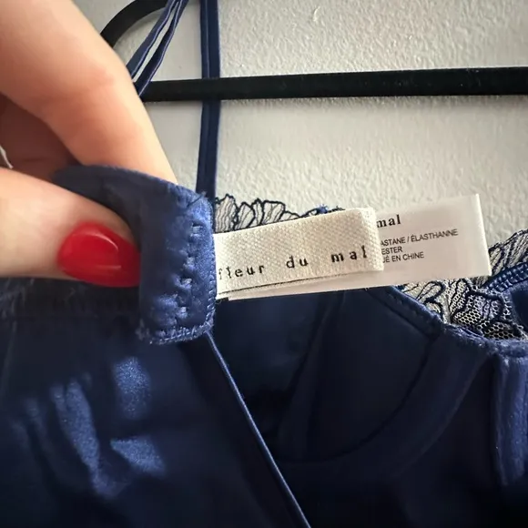 Fleur Du Mal Silk Slip Dress - Royal Blue - XS - Worn Once