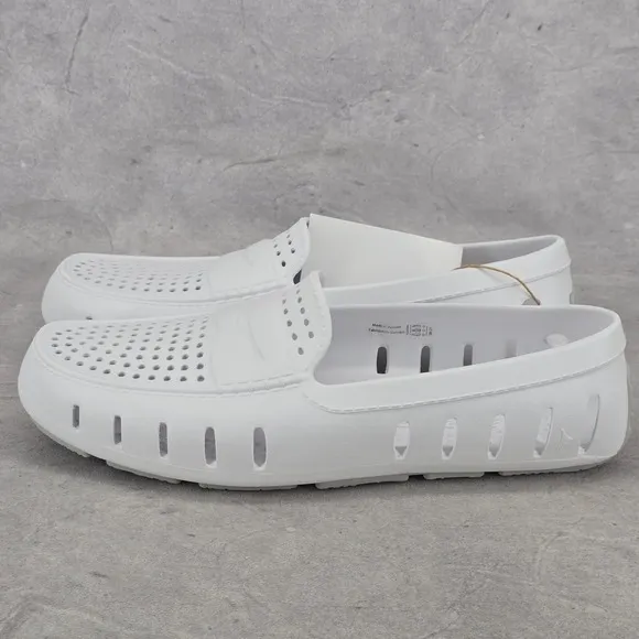 Floafers Water Shoes Mens Size 10 Country Club Drivers Bright White Grey