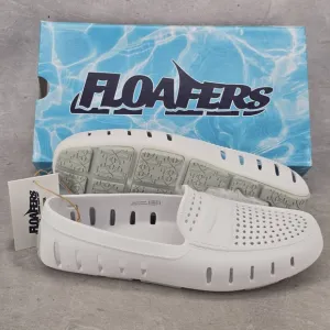 Floafers Water Shoes Mens Size 10 Country Club Drivers Bright White Grey