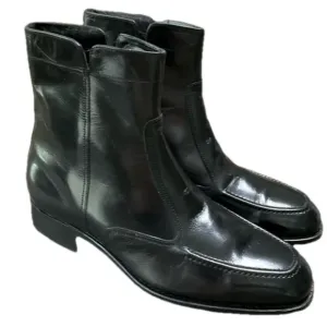 Floresheim VINTAGE ESSEX Moc Toe Zipper Boots Black Size 10 NEW