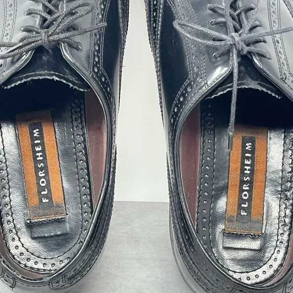 Florsheim Harvard Black Oxford Brogue Wingtip Dress Shoes Size 11D