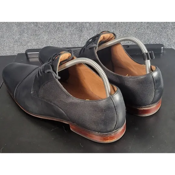Florsheim Leather Dress Shoes Men Sz 10D Cap Toe Oxford Business Casual Black