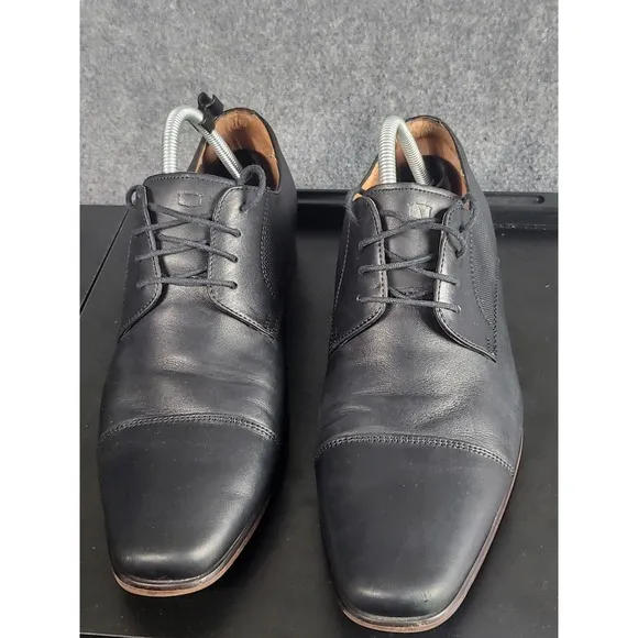 Florsheim Leather Dress Shoes Men Sz 10D Cap Toe Oxford Business Casual Black