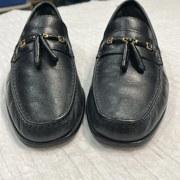 FLORSHEIM loafer Men's Tassel Black Loafer gold trip leather men’s 10 size used