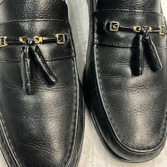 FLORSHEIM loafer Men's Tassel Black Loafer gold trip leather men’s 10 size used