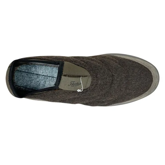 Florsheim Men Wool Slippers Java Water Resisting Slip Proof‎ Soles Brown Sz 10