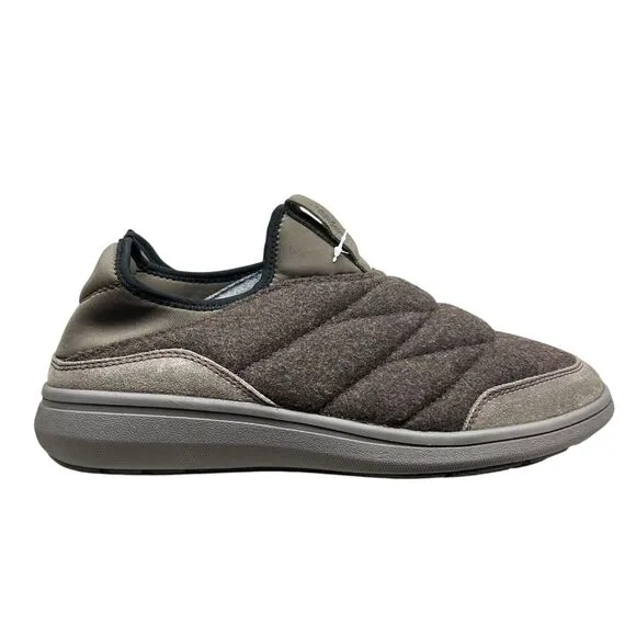Florsheim Men Wool Slippers Java Water Resisting Slip Proof‎ Soles Brown Sz 10
