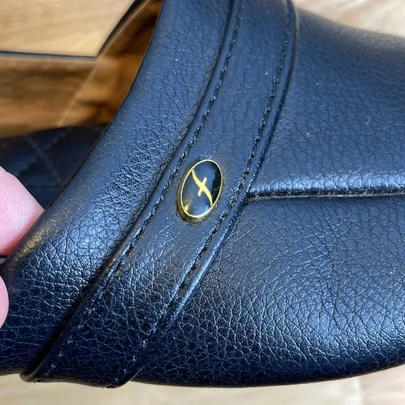Florsheim Men’s Black Leather Slippers/Driving Shoes