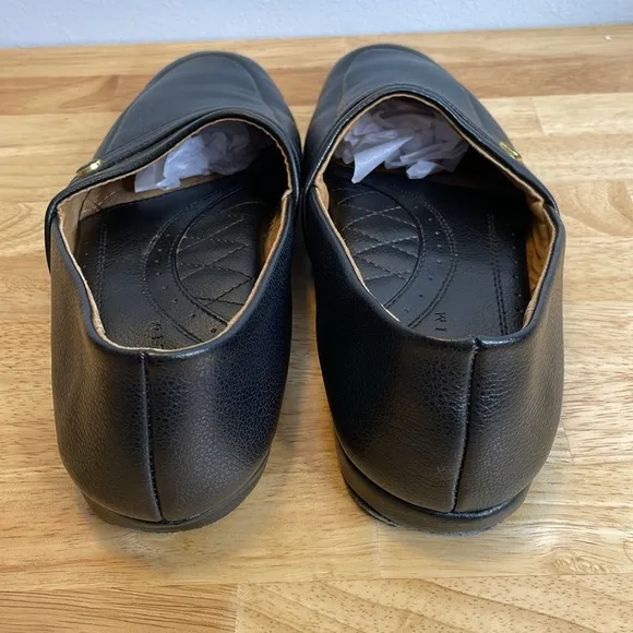 Florsheim Men’s Black Leather Slippers/Driving Shoes