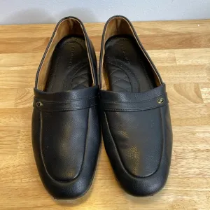Florsheim Men’s Black Leather Slippers/Driving Shoes