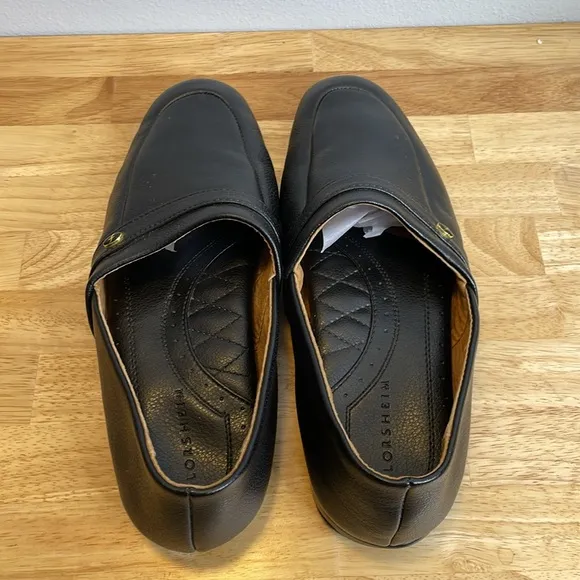 Florsheim Men’s Black Leather Slippers/Driving Shoes
