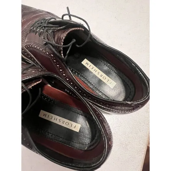 FLORSHEIM Men's Size 9.5 D Shoes DRESS SHOES Oxford Lace Up Leather Brown