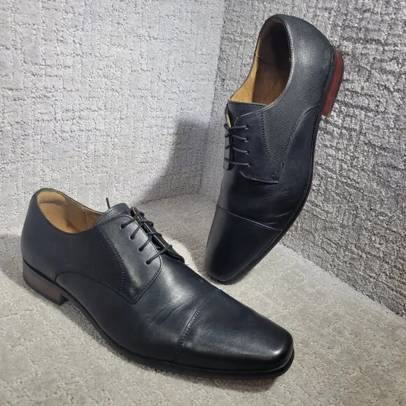 Florsheim Postino Men's Size 13D US Black Leather Oxford Dress Shoes 15149-001