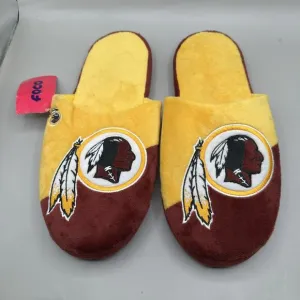 FOCO NFL Washington Redskins Mens Slippers XL 13/14 Rubber Outsole Collectible