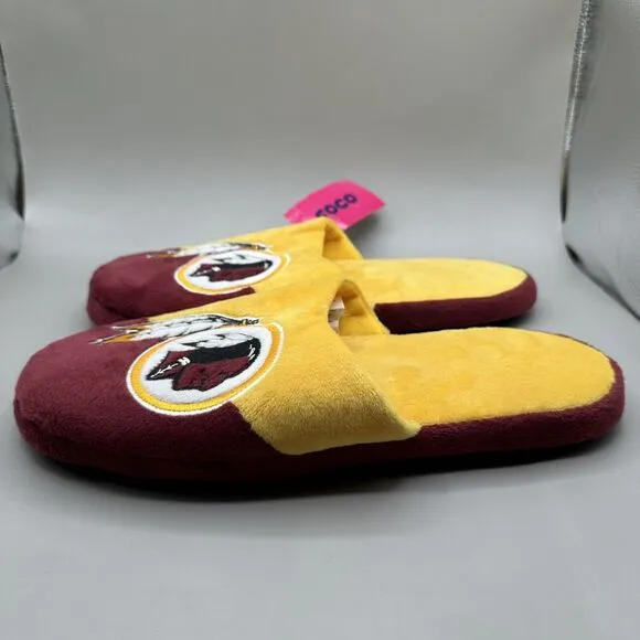 FOCO NFL Washington Redskins Mens Slippers XL 13/14 Rubber Outsole Collectible
