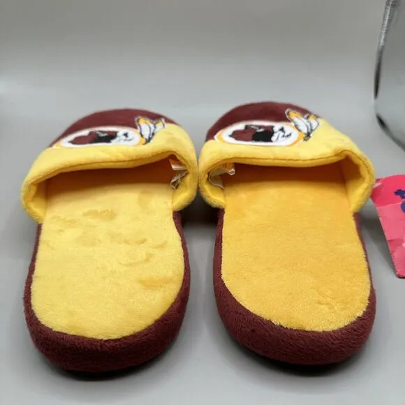 FOCO NFL Washington Redskins Mens Slippers XL 13/14 Rubber Outsole Collectible