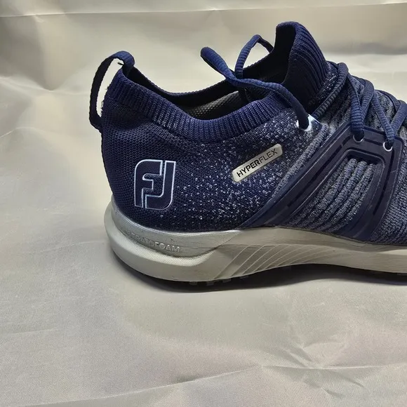 FootJoy Hyperflex Golf Shoes 51082 Blue Grey Mens Size 9.5 Spikes Sneakers