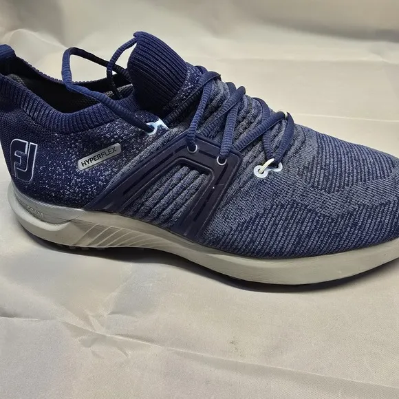 FootJoy Hyperflex Golf Shoes 51082 Blue Grey Mens Size 9.5 Spikes Sneakers