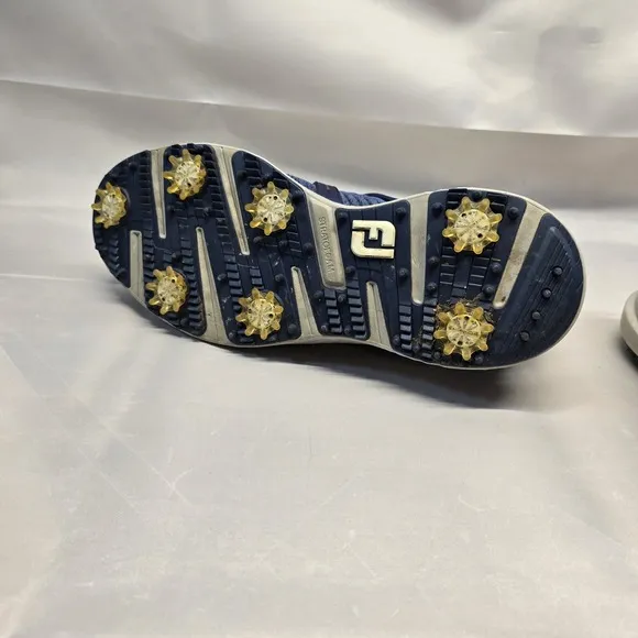 FootJoy Hyperflex Golf Shoes 51082 Blue Grey Mens Size 9.5 Spikes Sneakers