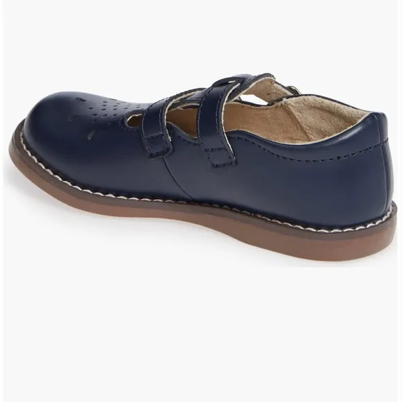FOOTMATES Navy Double Buckle Toddler Shoes NEW