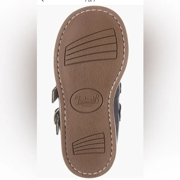 FOOTMATES Navy Double Buckle Toddler Shoes NEW