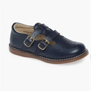 FOOTMATES Navy Double Buckle Toddler Shoes NEW