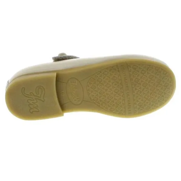 FootMates Emma 3104 Mary Jane Girls US 9.5 Soft Gold Leather Dress Shoes ZPO694