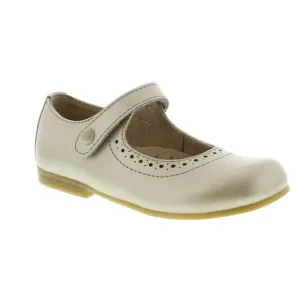FootMates Emma 3104 Mary Jane Girls US 9.5 Soft Gold Leather Dress Shoes ZPO694