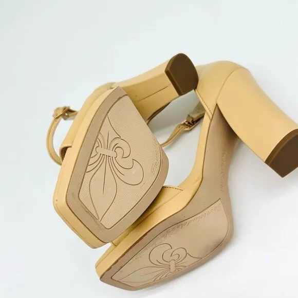 Franco Sarto Shoes Franco Sarto Dima Sandals Beige Leather