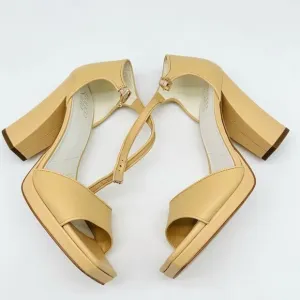 Franco Sarto Shoes Franco Sarto Dima Sandals Beige Leather