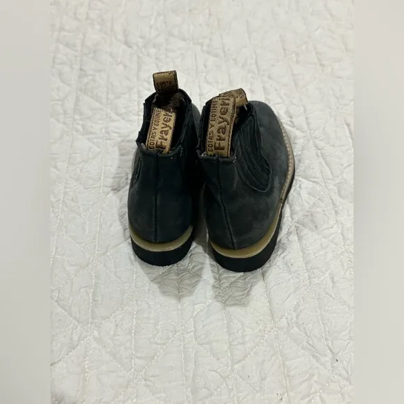 FRAYE Black Chelsea Boots with Crepe Sole