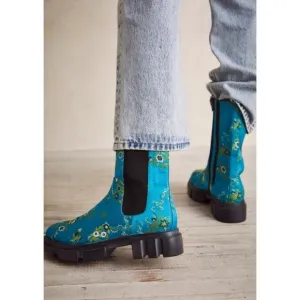 Free People × Brooks Brocade Chelsea Flower Boots