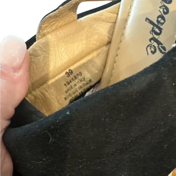 Free People Cork and Black Flatform Sandals