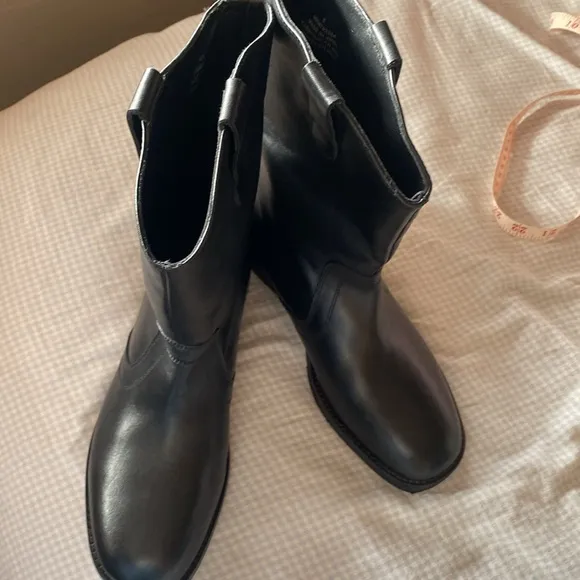 Free People Easton Equestrian Leather 10” Ankle Boots size 39/8