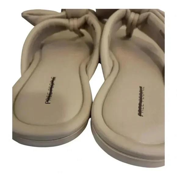 Free People Gray Brynn Bow Women’s Sandals Shoes Made in Italy SZ: 10