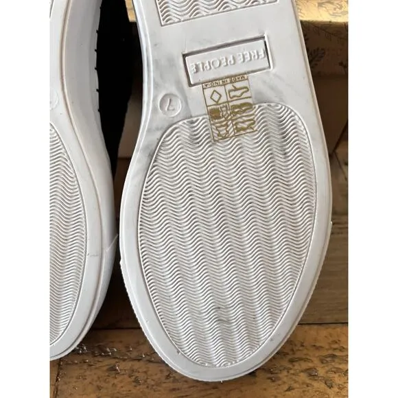 Free People Juno Sport Sneakers - Leather, Slip On (For Women) Black Suede Sz 7