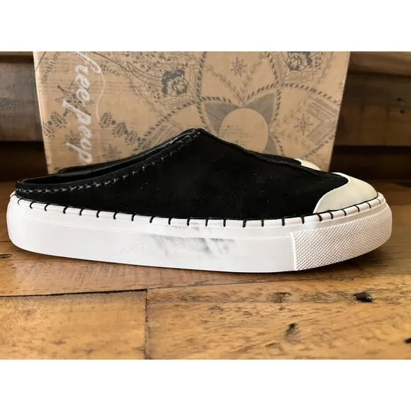 Free People Juno Sport Sneakers - Leather, Slip On (For Women) Black Suede Sz 7