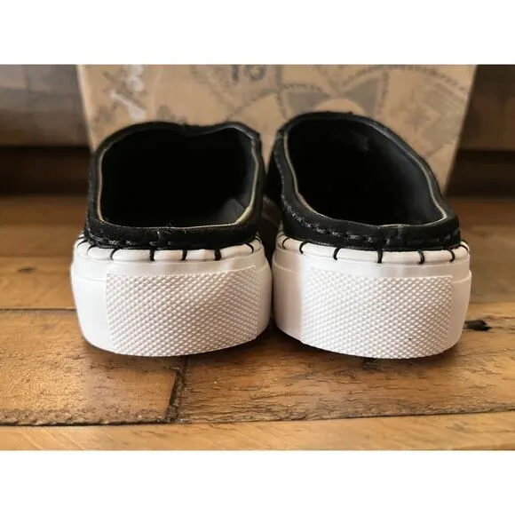 Free People Juno Sport Sneakers - Leather, Slip On (For Women) Black Suede Sz 7