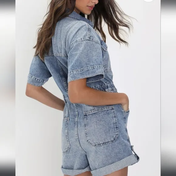 Free People Marci Cuffed Shortall NWT