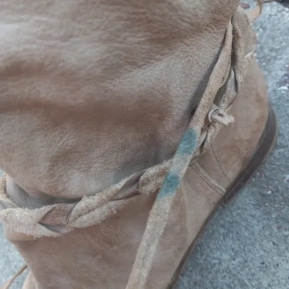 Free People Moonshine Wrap Boots Distressed Leather 40EU