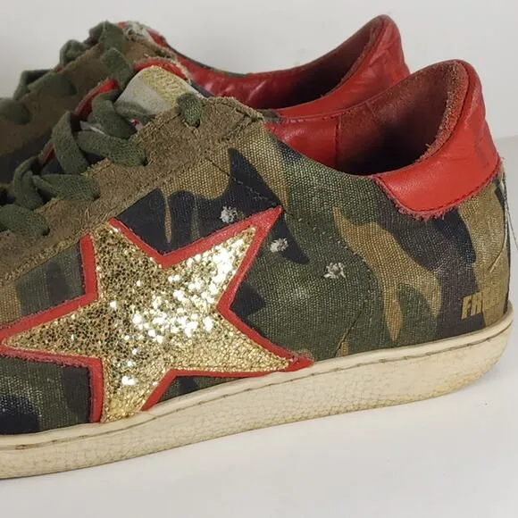 Freebird By Steven Women's Fb927 US10 Camo Red Distressed Casual Sneakers