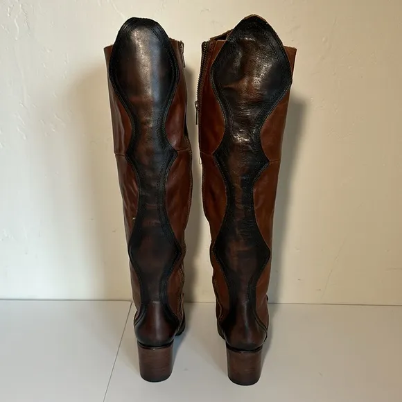 Freebird Calgary Brown Leather Knee-High Boots